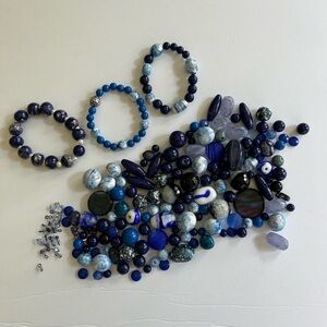 Bulk Jewelry making beads, findings, chain, 4 lbs